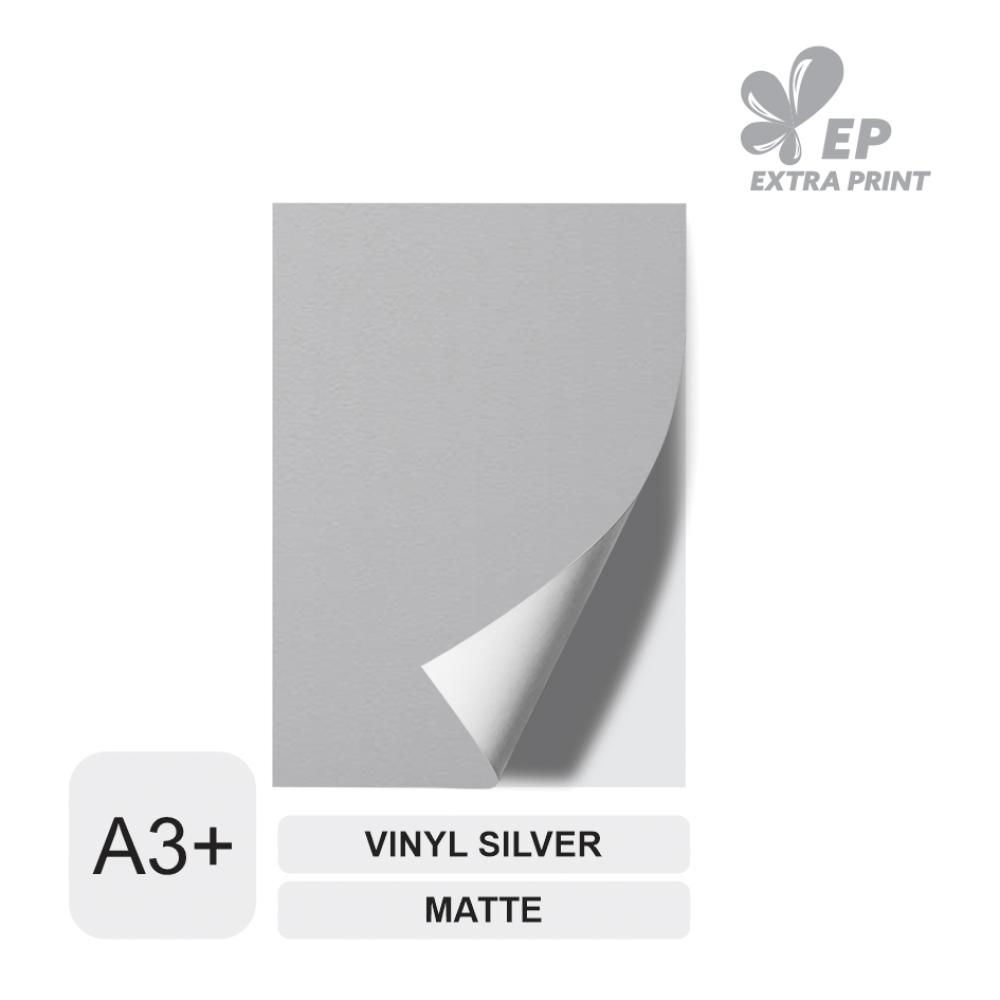 Cetak Digital A3+ Sticker Vinyl Silver Matte