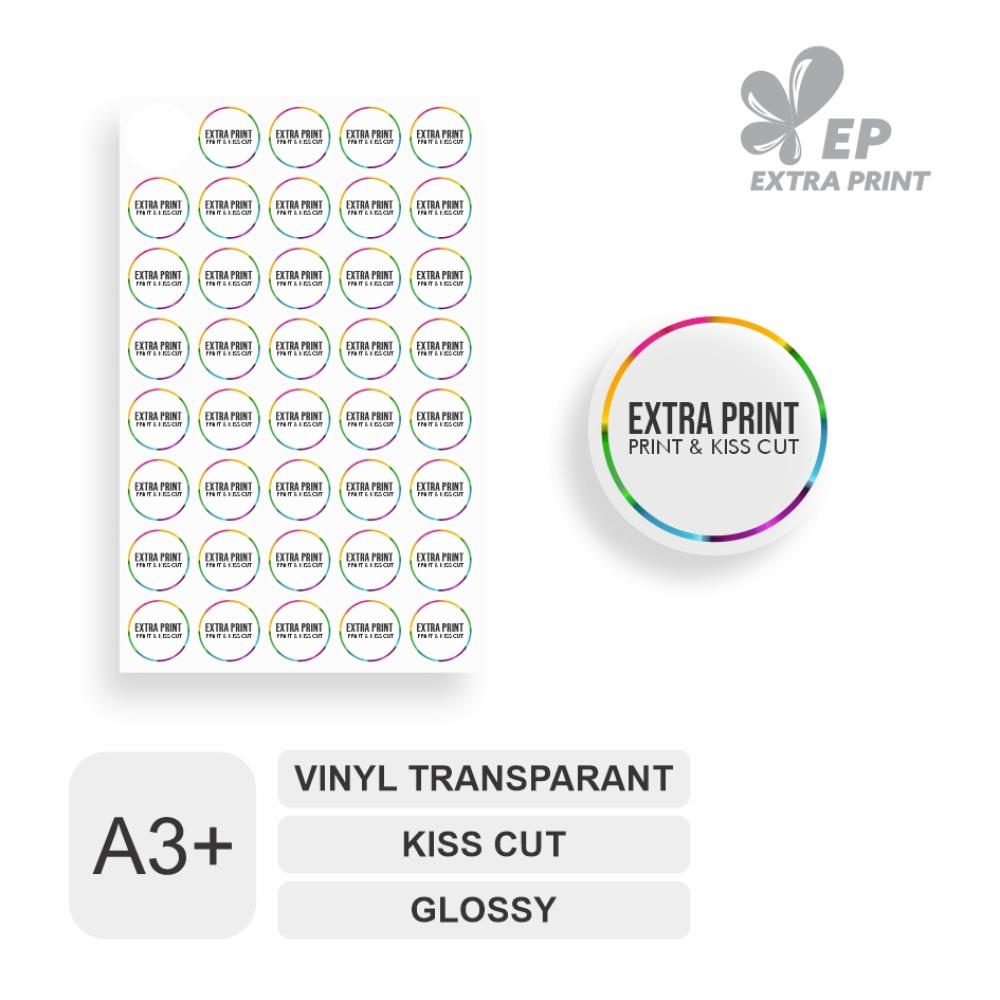 Print & Kiss Cut A3+ Sticker Vinyl Clear Transparant