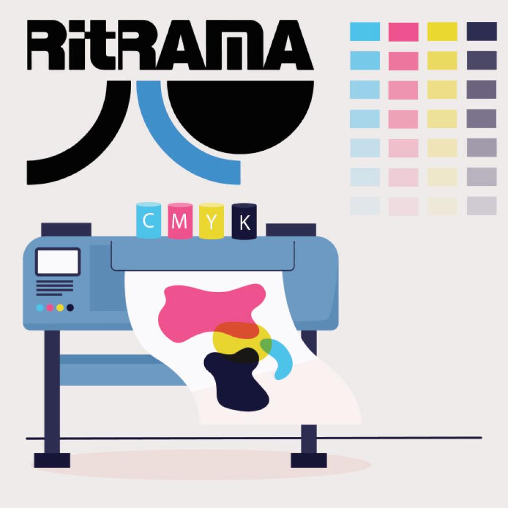 Cetak Large Format Sticker Vinyl Ritrama White Glossy